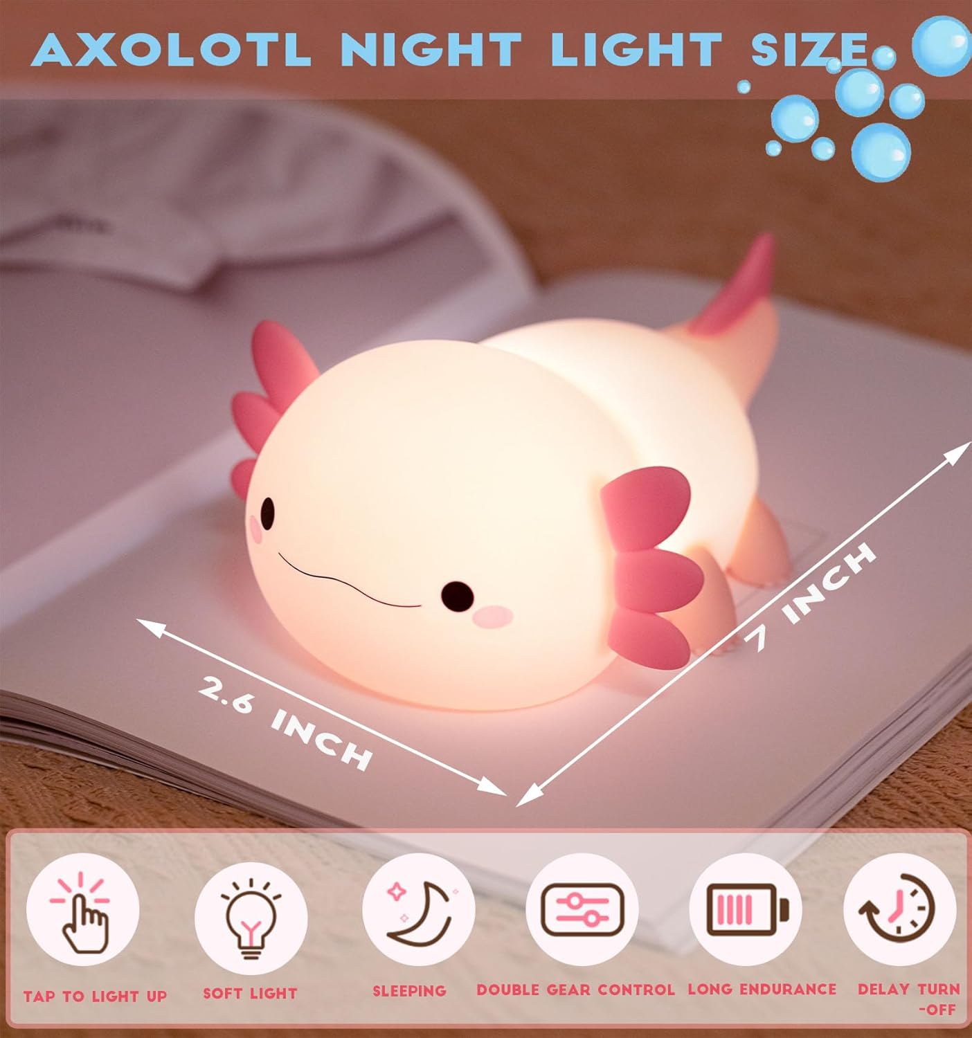 Axolotl Cozy Glow Lamp